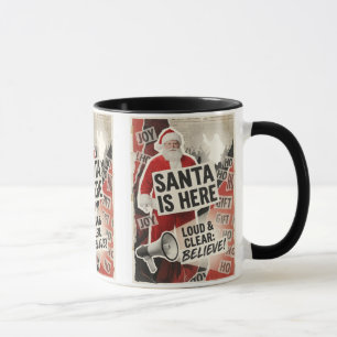 Santa ist hier Kaffee - Vintage-Weihnachtsgeschenk Tasse