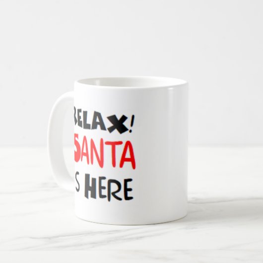 Santa ist hier kaffeetasse (Vorderseite Links)