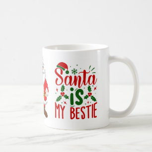 Santa ist mein bester Kumpel Lustiger Weihnachtsqu Kaffeetasse