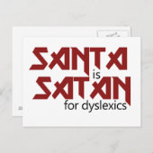 Santa ist Satan Feiertagspostkarte (Vorne/Hinten)