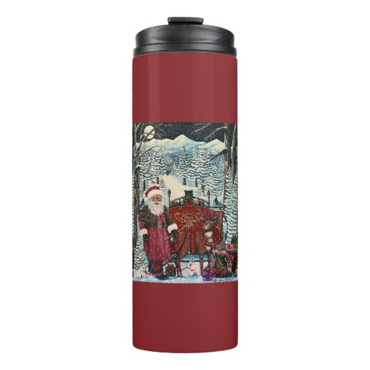 Santa ist startbereit thermosbecher (Vorderseite)