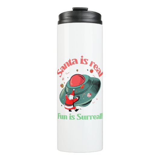 Santa ist wahrer Spaß ist surreal Thermosbecher (Vorderseite)
