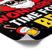 Santa It's The Most Wonderful Time For A Beer Funn Poster (Ecke)