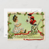 Santa Jack-in-A-Box Feiertagspostkarte (Vorne/Hinten)