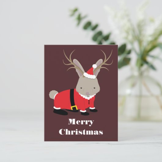 Santa Jackalope Weihnachten (Stehend Vorderseite)