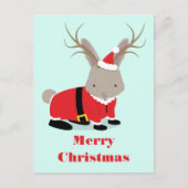 Santa Jackalope Weihnachtsfeiertag Postkarte (Vorderseite)