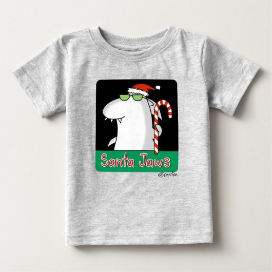 Santa Jaws Baby T-shirt (Vorderseite)