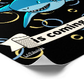 SANTA JAWS BEFINDET SICH IN DER STADT MIT lustigem Poster (Ecke)