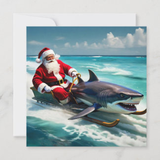 Santa Jaws  Feiertagskarte