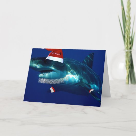 Santa Jaws Feiertagskarte (Vorderseite)
