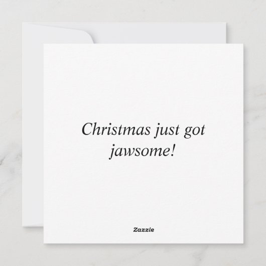 Santa Jaws Feiertagskarte (Rückseite)