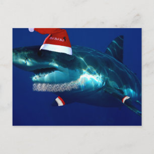 Santa Jaws Feiertagspostkarte