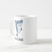 Santa Jaws Funny Shark Christmas Pub Kaffeetasse (Vorderseite Links)
