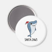 Santa Jaws Funny Shark Christmas Pub Magnet (Vorderseite/Rückseite)