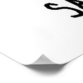 Santa Jaws Funny Shark Christmas Pub Poster (Ecke)