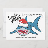 Santa Jaws | Funny Shark Weihnachten (Vorderseite)