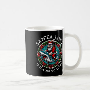 Santa Jaws kommt in die Stadt Weihnachten Santa Ja Kaffeetasse