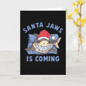 Santa Jaws kommt Karte (Gelbe Blume)