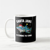 Santa Jaws Shark Christmas Lights Merry Sharkmas X Kaffeetasse (Links)