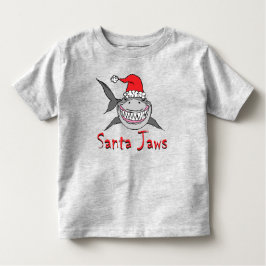 Santa Jaws Shark Weihnachten Kleinkind T-shirt
