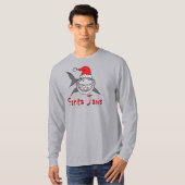 Santa Jaws Shark Weihnachten T-Shirt (Vorne ganz)
