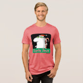 Santa Jaws Tri-Blend Shirt (Vorderseite voll)