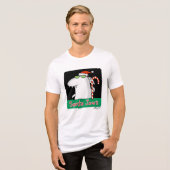 Santa Jaws Tri-Blend Shirt (Vorderseite voll)