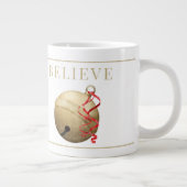 Santa JINGLE BELL, GLAUBE Typografie Riesenkaffee Jumbo-Tasse (Rechts)