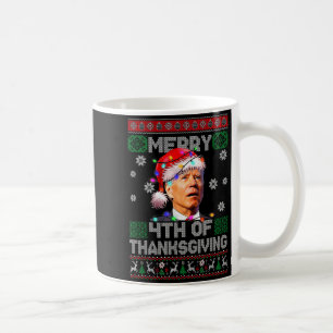 Santa Joe Biden Frohe 4. Thanksgiving hässlicher W Kaffeetasse