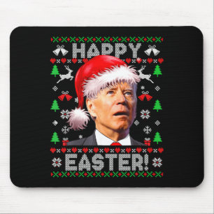 Santa Joe Biden Frohe Ostern Hässliches Weihnachts Mousepad