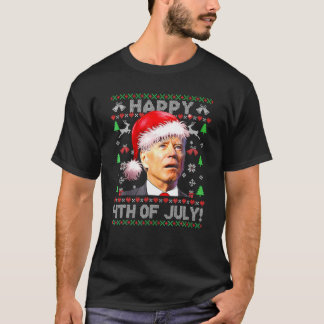 Santa Joe Biden Glückwunsch 4. Juli Ugly Weihnacht T-Shirt