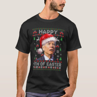 Santa Joe Biden Glückwunsch 4. Ostern Ugly Weihnac T-Shirt