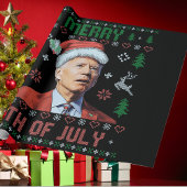 Santa Joe Biden Happy 4. Juli Ugly Weihnachten Geschenkpapier