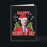 Santa Joe Biden Happy 4. Juli Weihnachten<br><div class="desc">Weihnachts-Weihnachtskarte am 4. Juli niedliches Design für Männer,  Frauen,  Vater,  Mama,  Kinder,  Mädchen,  Jungen,  die die lustige Biden-Weihnachtsschule am Weihnachts-,  Geburtstag-,  Neujahrs-,  Weihnachts- und Weihnachtsfeiertag Lieben.</div>