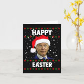 Santa Joe Biden Happy Oaster Ugly Christmas Sweate Karte (Gelbe Blume)