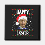 Santa Joe Biden Happy Oaster Ugly Christmas Sweate Magnet (Vorne)