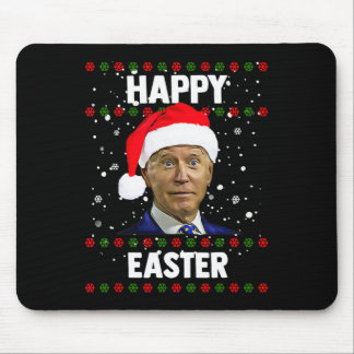 Santa Joe Biden Happy Oaster Ugly Christmas Sweate Mousepad