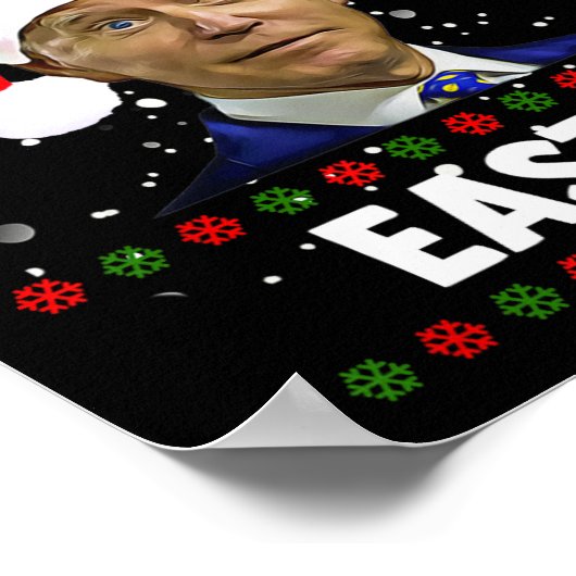 Santa Joe Biden Happy Oaster Ugly Christmas Sweate Poster (Ecke)