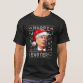 Santa Joe Biden Happy Oaster Ugly Christmas Sweate T-Shirt (Vorderseite)