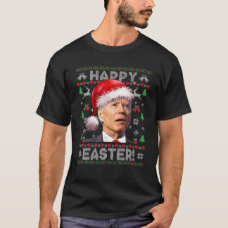 Santa Joe Biden Happy Oaster Ugly Christmas Sweate T-Shirt
