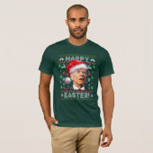 Santa Joe Biden Happy Oaster Ugly Christmas T-Shirt (Vorne ganz)