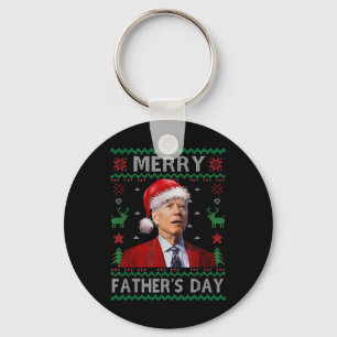 Santa Joe Biden Merry Fathers Day Ugly Christmas S Schlüsselanhänger