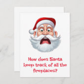 Santa Jokes Feiertagskarte (Vorne/Hinten)