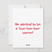 Santa Jokes Feiertagskarte (Rückseite)