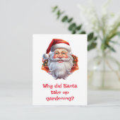 Santa Jokes Feiertagskarte (Stehend Vorderseite)