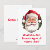 Santa Jokes Feiertagskarte (Vorne/Hinten)