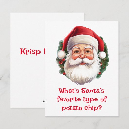 Santa Jokes Feiertagskarte (Vorne/Hinten)