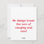 Santa Jokes Feiertagskarte (Rückseite)