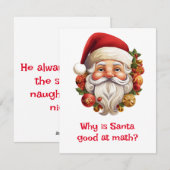 Santa Jokes Feiertagskarte (Vorne/Hinten)