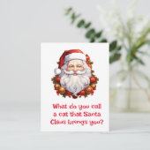 Santa Jokes Feiertagskarte (Stehend Vorderseite)